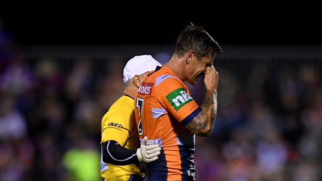 Mitchell Pearce is out for four months following results on his pec injury.