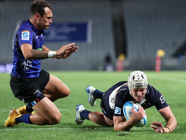 Declan Meredith scores a try for the Brumbies. Picture: Getty Images