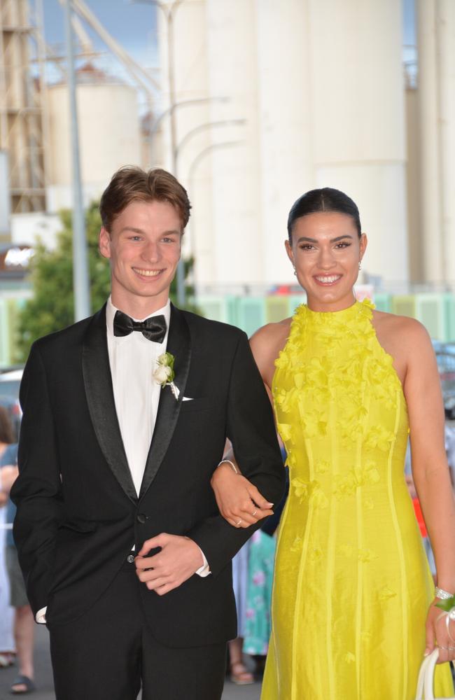 Toowoomba school formals. At the 2023 St Ursula's College formal is graduate Charlotte Doljanin with her partner. Picture: Rhylea Millar