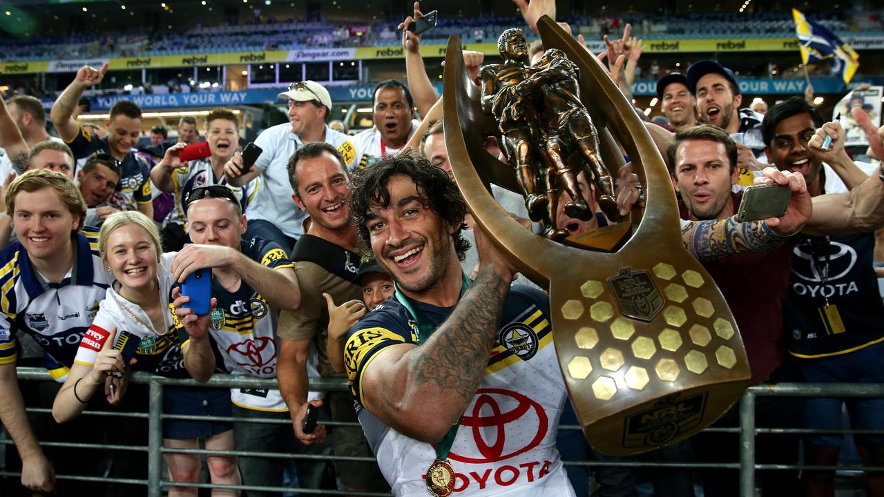 Johnathan Thurston delivered a premiership to the Cowboys in 2015. Picture: Brett Costello