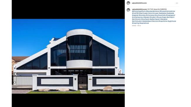 Lleyton Hewitt's former West Lakes mansion made the cut. Picture: Instagram/UglyAdelaideHouses