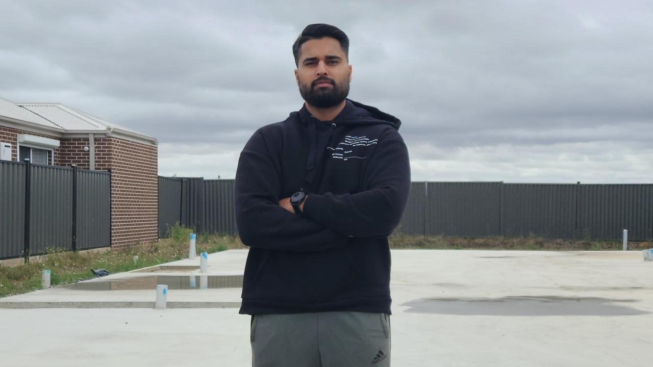 Abishek Mahajan had signed up to build a $675,500 home with Melbourne construction firm A1A Homes in August 2021. Picture: Supplied