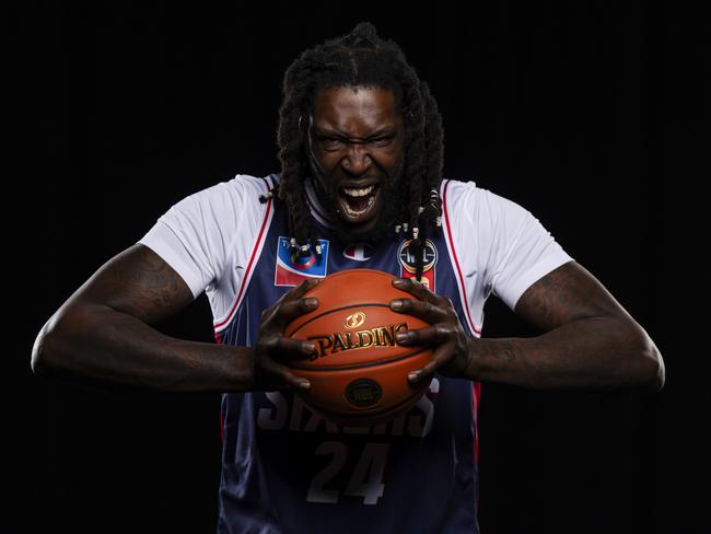 MELBOURNE, AUSTRALIA - NOVEMBER 17: Montrezl Harrell poses during an NBL Portrait Session on November 17, 2024 in Melbourne, Australia. (Photo by Daniel Pockett/Getty Images for NBL)