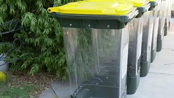 An example of the clear reycling bins. Picture: Supplied