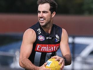 Collingwood training at Olympic Park.