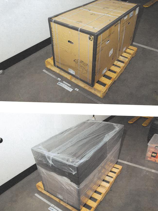 Cocaine was hidden inside the printers. Picture: Supplied