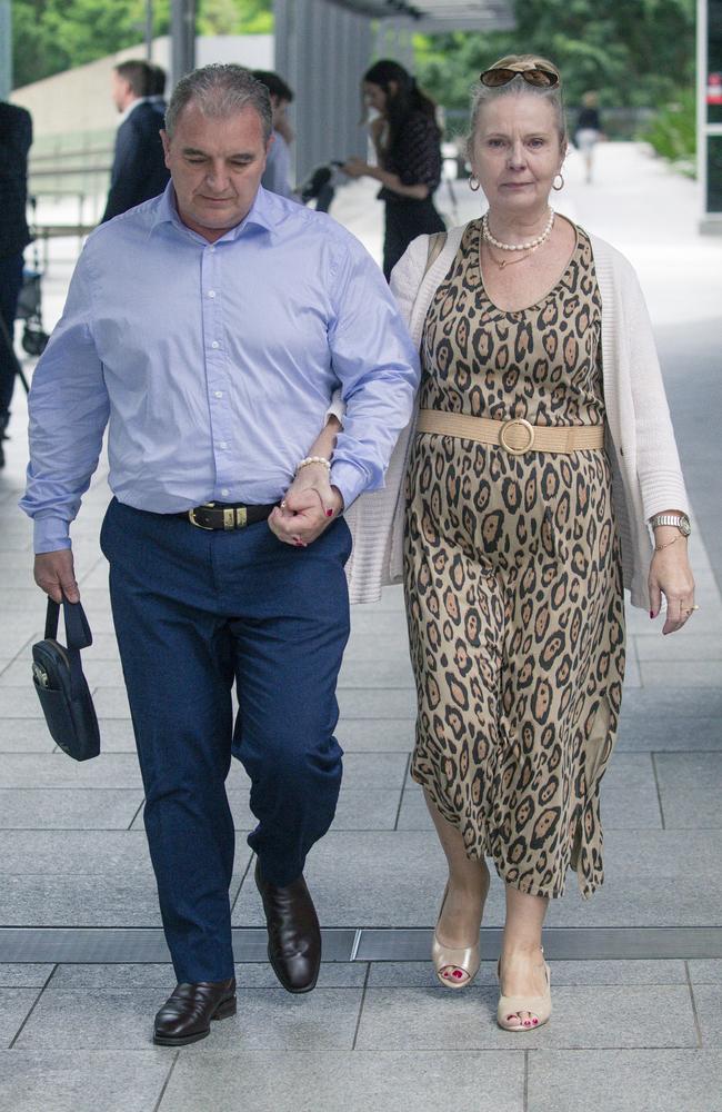 Yolanda Borucki and her Husband Viktor leave Brisbane Magistrates Court after she was found not guilty. Picture: NewsWire / Glenn Campbell