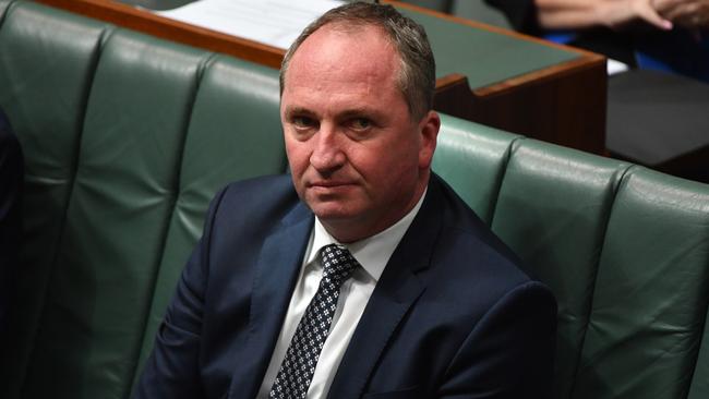 Deputy Prime Minister Barnaby Joyce during Question Time. Picture: AAP.