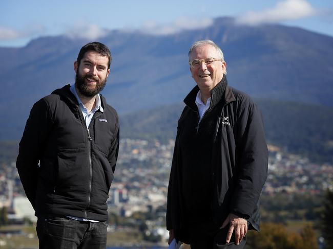 <s1>CONSULTATION: Graduate architect Tom Chandler, left, and architect Robert Morris-Nunn.</s1> Picture: RICHARD JUPE