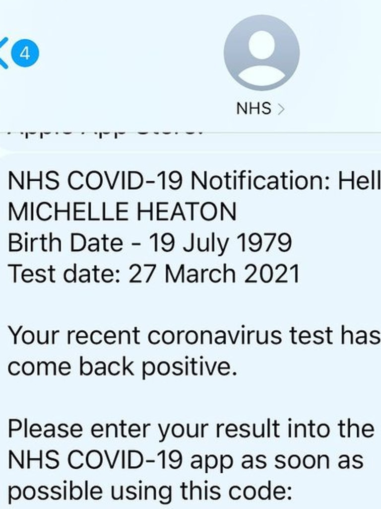 Michelle shared her COVID test result with fans.