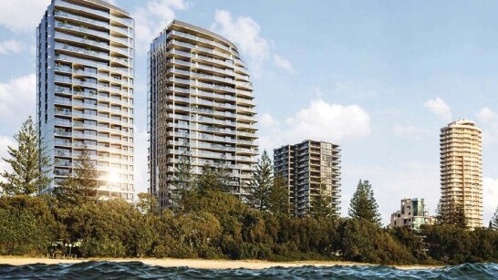 Proposed twin tower development at Burleigh on the Gold Coast.