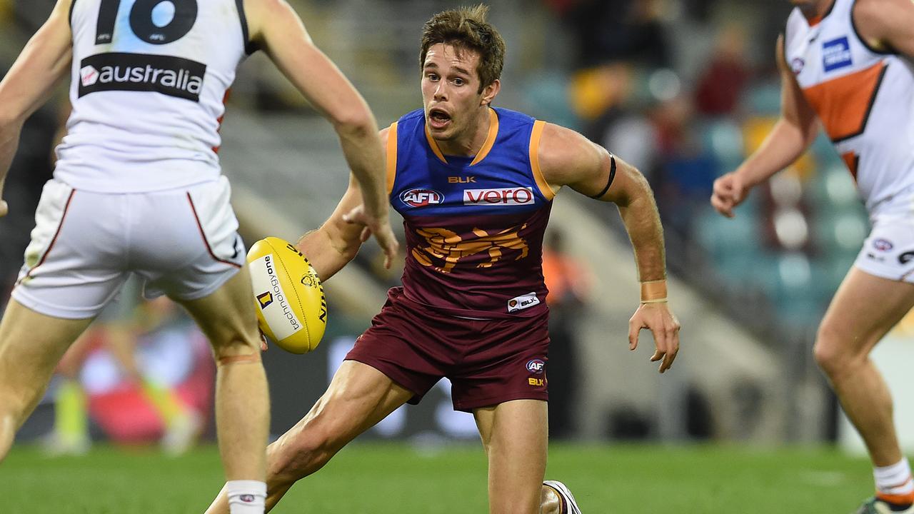 Ryan Bastinac of the Brisbane Lions. AAP Image/Dan Peled