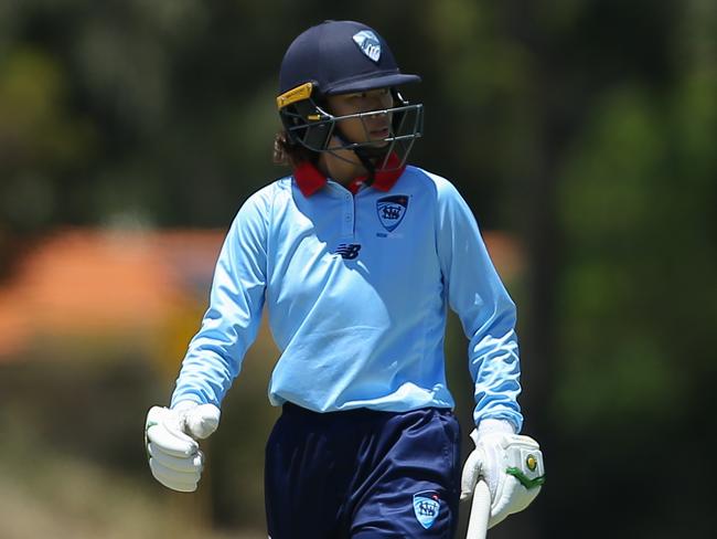 Elsa Hunter enters the finals after scoring 100 against PNG. Picture: Cricket NSW