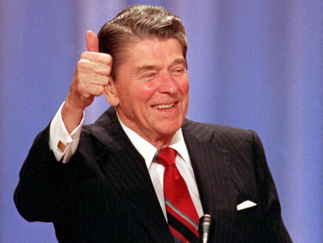 15 aug 1988 President Ronald Reagan addresses the Republican National Convention in New Orleans in 1988, his last as President. picRobert/Deutsch copyright/USAT New/Orleans headshot