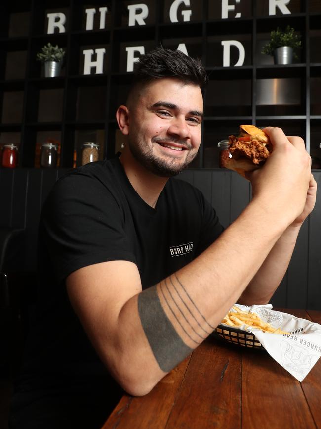 Richard Borg gets ready to devour a well-loved creation. Picture: David Swift