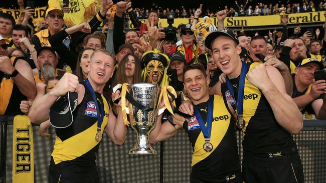 Josh Caddy, Dion Prestia and Tom Lynch all made the move from the Gold Coast to a Victorian club. Picture: Mark Stewart