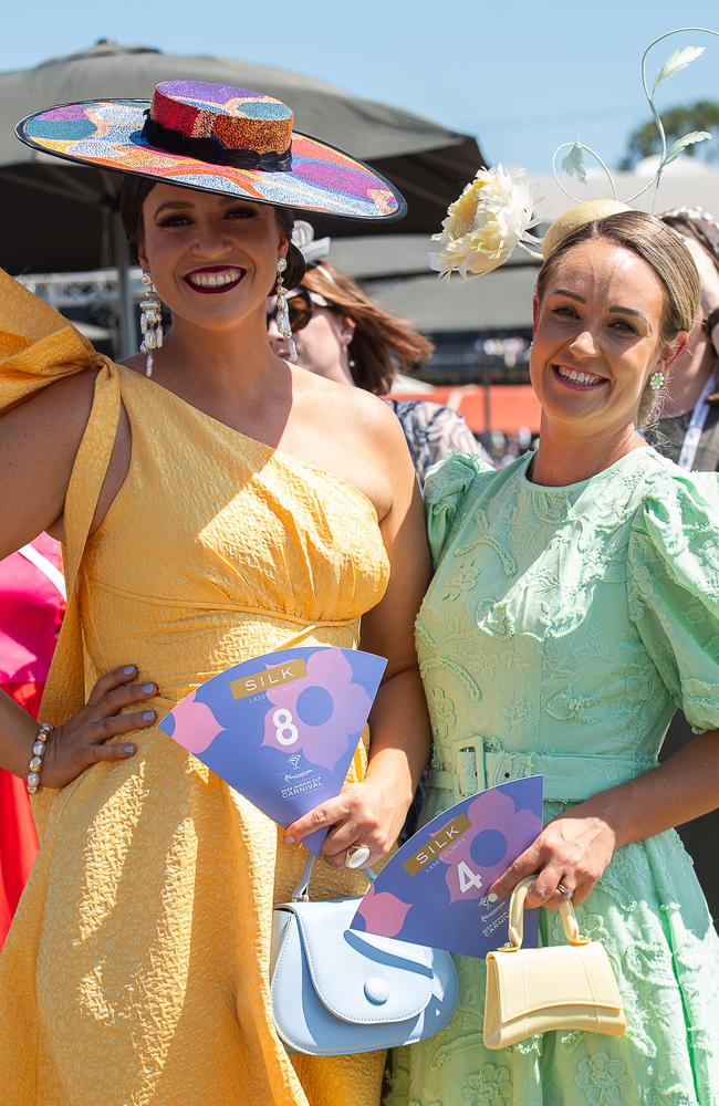 Candace King and Alycia Rose at the 2023 Darwin Cup. Picture: Pema Tamang Pakhrin