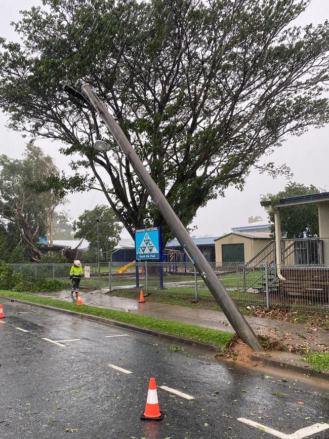 Cyclone Niran wreaked havoc on the Cairns region with multiple trees and power lines down. Picture: Ergon Energy