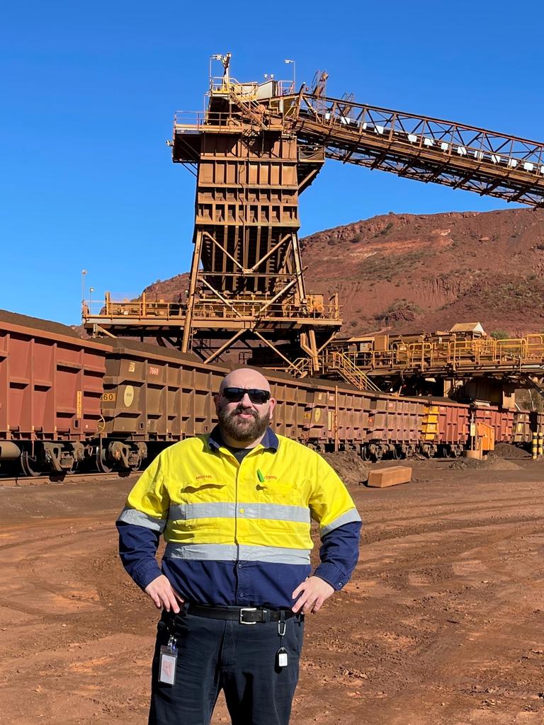 FIFO dad-of-one Michael Rizzo works in remote WA. Picture: Supplied