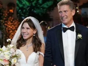 Two months later, the couple walked down the aisle in a televised wedding. Picture: ABC