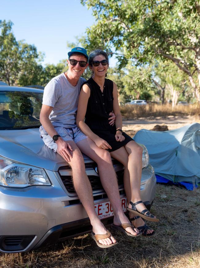 Matt Behling and Laura Wade at the Barunga Festival. Picture: Che Chorley