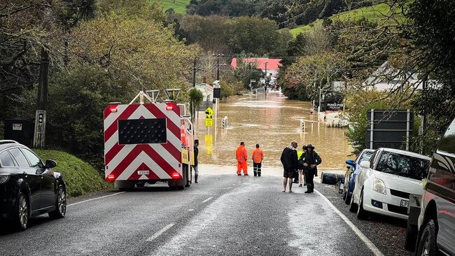 New Zealand’s North Island has been soaked in more heavy rain, causing flash flooding and prompting a state of emergency declaration in Auckland. Picture: Twitter/NZ Herald