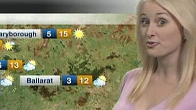 Weather presenter and meteorologist Jane Bunn on WIN TV.