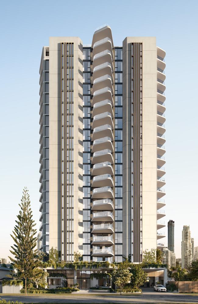 Artist impression of the Tapestry building which is under construction on Chevron Island.