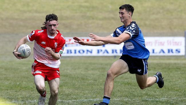 Mitchell Lind from Malta. Under 18 Boys Malta v Maori Harmony Nines Rugby League. Picture: John Appleyard