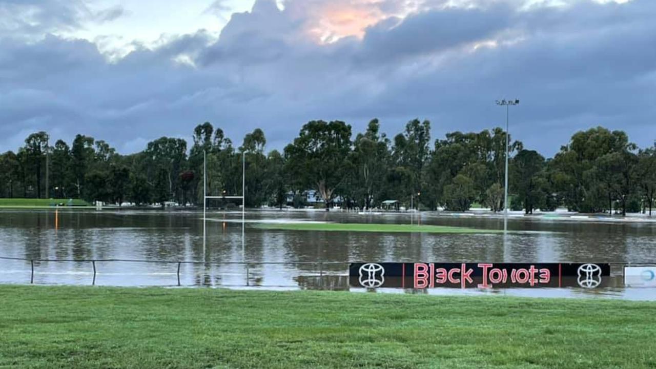 Flooding on Father Ranger Oval / Credit: Warwick Cowboys