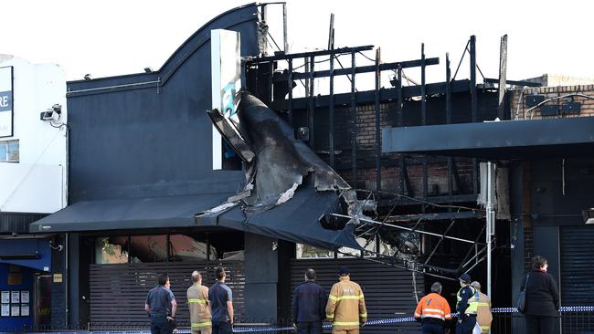 Club Dakota was destroyed by fire in May 2016. Picture: Steve Tanner