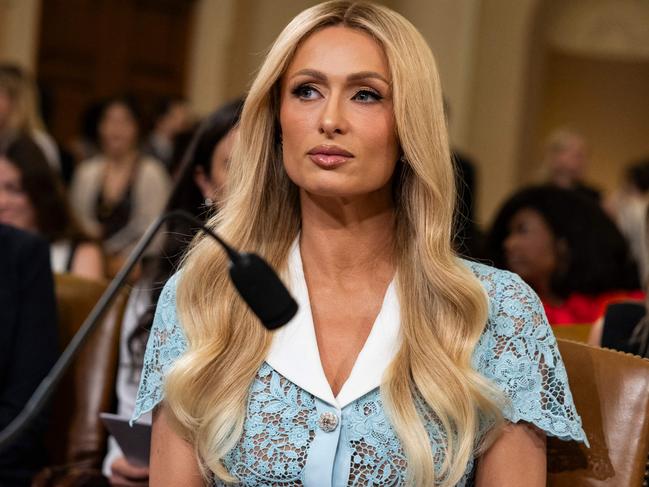 Paris Hilton delivered a testimony at the House Committee on Ways and Means hearing on "Strengthening Child Welfare and Protecting Americas Children". Picture: Samuel Corum/Getty Images North America/Getty Images via AFP