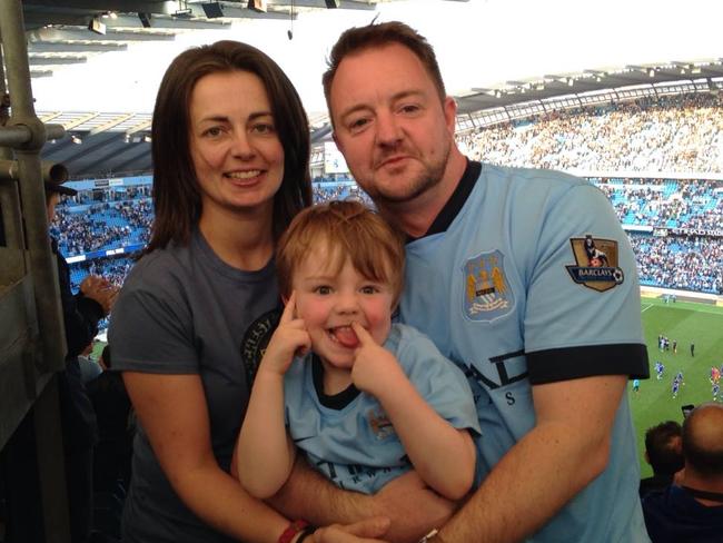 Joanne, Brodie and the boy’s father, Lee Moran.