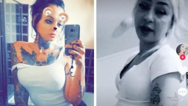 Brittney Tate (right) was sentenced to a community corrections order for slashing her sister Toyah Tate (left) after a drunken fight. Pictures: supplied