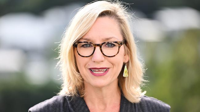 Greens leader Larissa Waters was questioned about the impact on asset-rich Australias, such as farmers, by Senator Canavan. Picture: Dan Peled / NewsWire