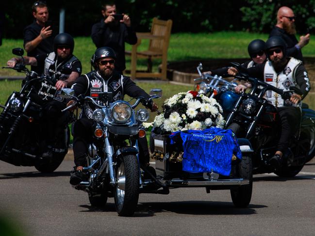 The Funeral of Finks bikie Jamie Goodworth at Pinegrove Memorial Park