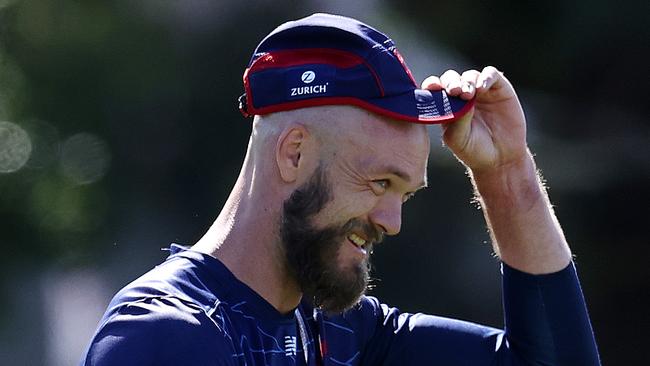 MELBOURNE . 16/12/2022. AFL.  Melbourne training at Gosche Paddock.  Max Gawn of the Demons   during todays training session   . Picture by Michael Klein