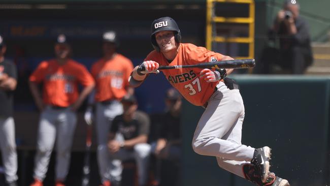 Travis Bazzana – pictured here at Jackie Robinson Stadium in Los Angeles last year – grew up on the north shore.