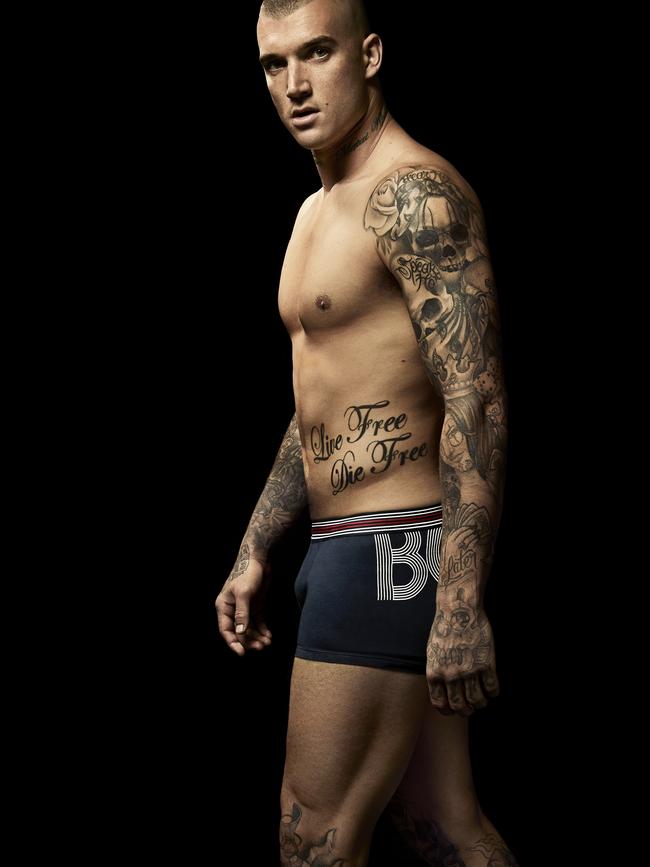 Dustin Martin swapped his Tigers jumper for sporty jocks.