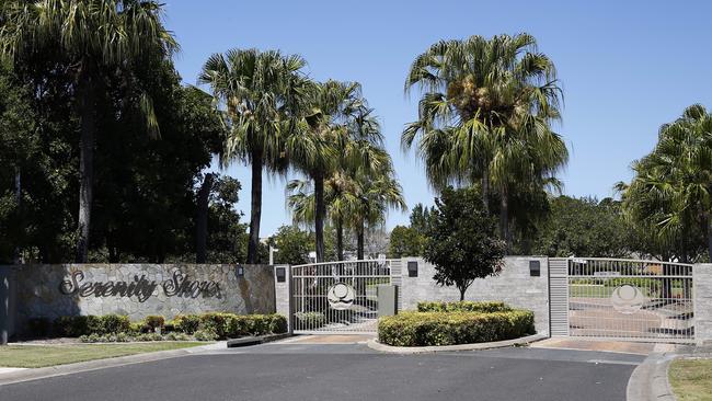 The entrance to Serenity Shores at Lake Serenoty in Helensvale. Picture: Tertius Pickard.