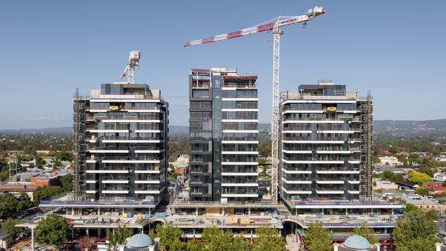 Construction update at Eighty Eight O'Connell project at 88, O'Connell St, North Adelaide. Picture: Supplied by Commercial & General