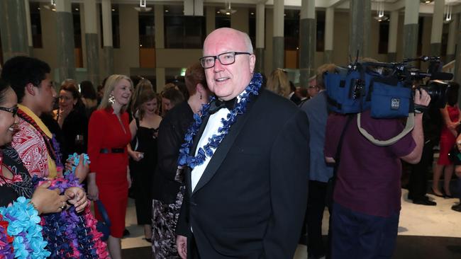 George Brandis at the Mid-Winter ball at Parliament House in Canberra. Picture Gary Ramage