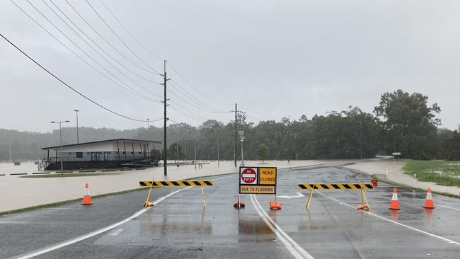 Flooding at Tallebudgera Valley. Picture: Greg Stolz,