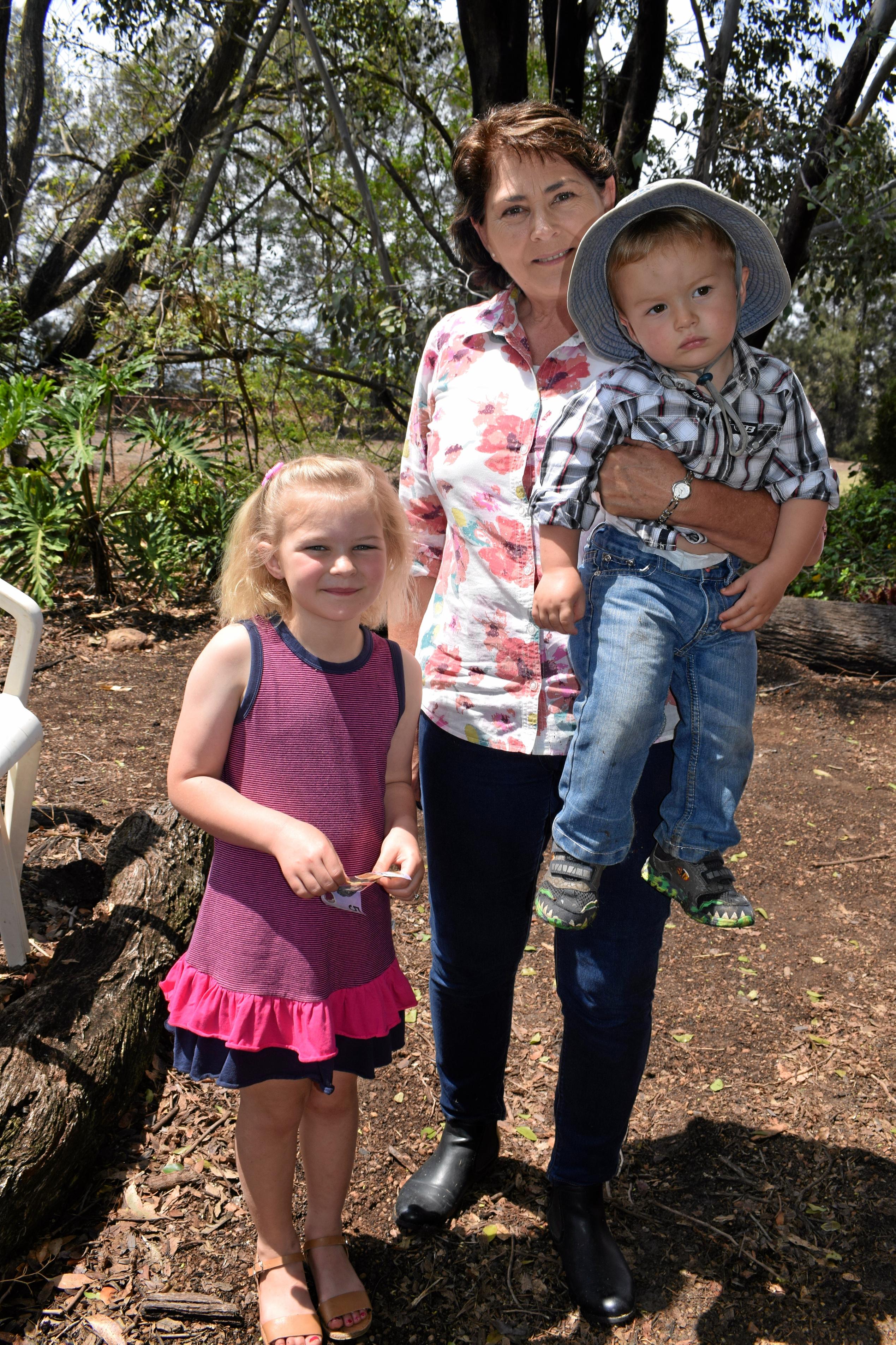 Georgia Henning, Lois Henning, and Jack Henning at the Warra Springtime in the Garden event, Saturday October 6, 2018. Picture: Brooke Duncan