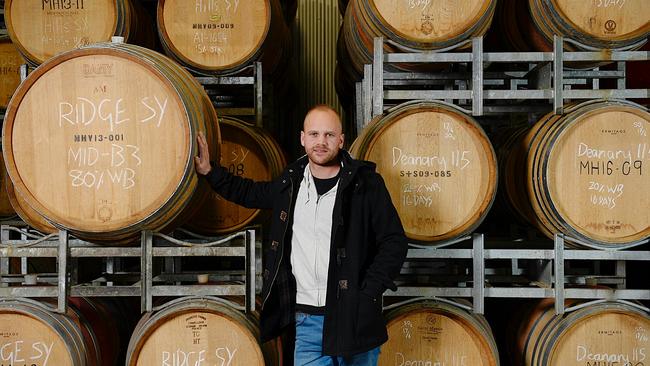 Adelaide Hills winemaker ­Michael Downer, who has been chosen from 12 finalists as the nation’s best emerging talent. Picture: Roy Van Der Vegt