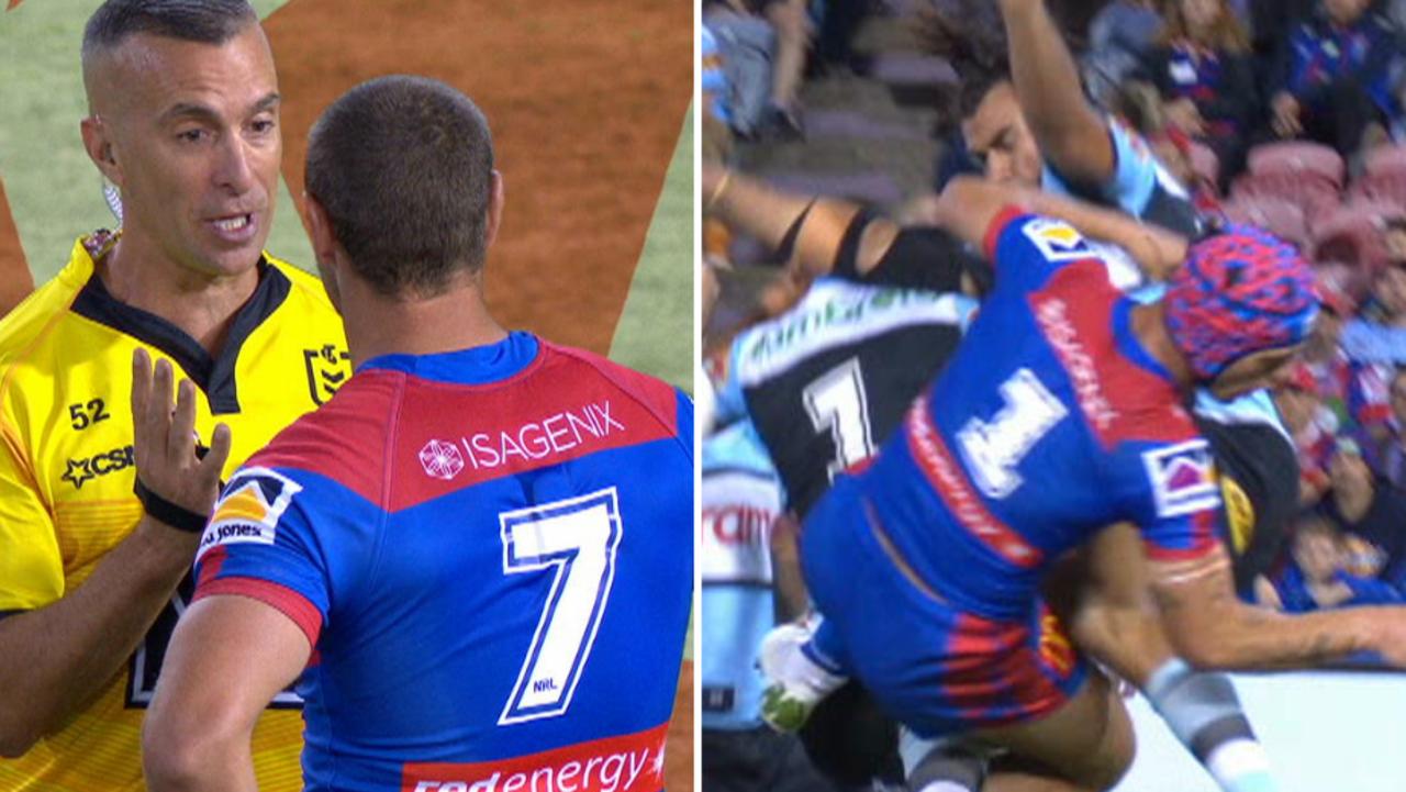 Kalyn Ponga appeared to be taken out.