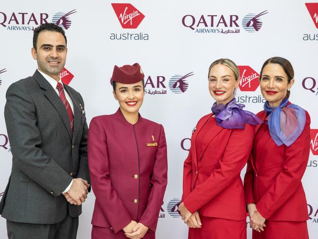 QATAR AIRWAYS AND VIRGIN AUSTRALIA CELEBRATE NEW STRATEGIC PARTNERSHIP AT BRISBANE AIRPORT LAUNCH EVENTPhoto - suppliedEscape 18 Sept 2022doc holiday