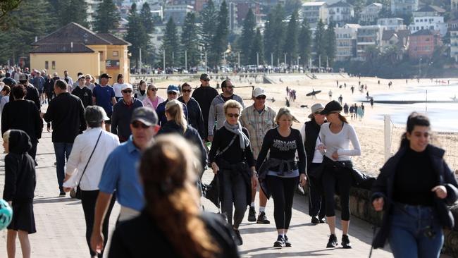 People have been advised to remember social distancing rules when out and about on the northern beaches over summer. File picture: Damian Shaw