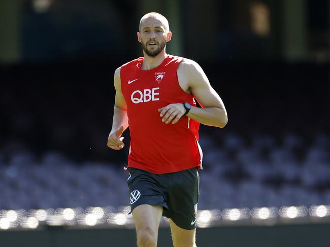 Reid trained strongly in the lead-up to the Swans’ final home game of the season at the SCG. Picture: Phil Hillyard