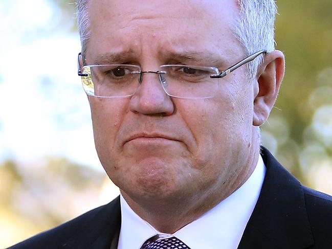 Treasurer Scott Morrison arriving at Parliament House in Canberra. Picture Kym Smith